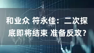 和业众 符永佳：二次探底即将结束 准备反攻？